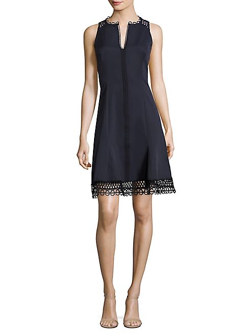 Elie Tahari - Loz Crochet-Trimmed Dress