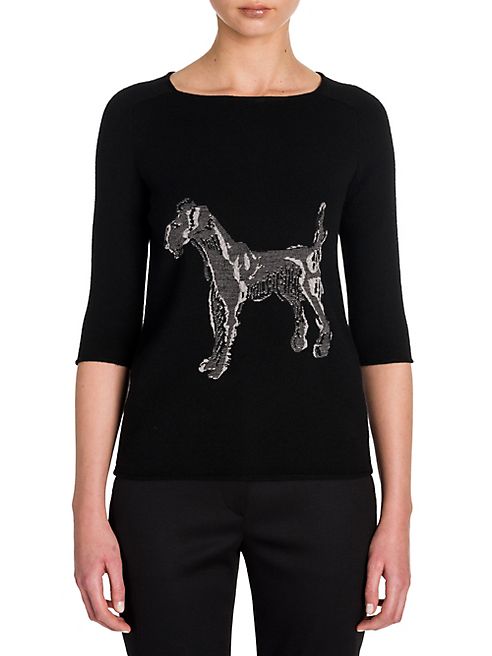 Giorgio Armani - Dog-Knit Cashmere & Wool Sweater