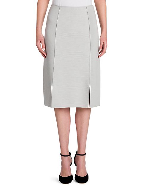 Giorgio Armani - Ottoman Virgin Wool Double-Slit Pencil Skirt