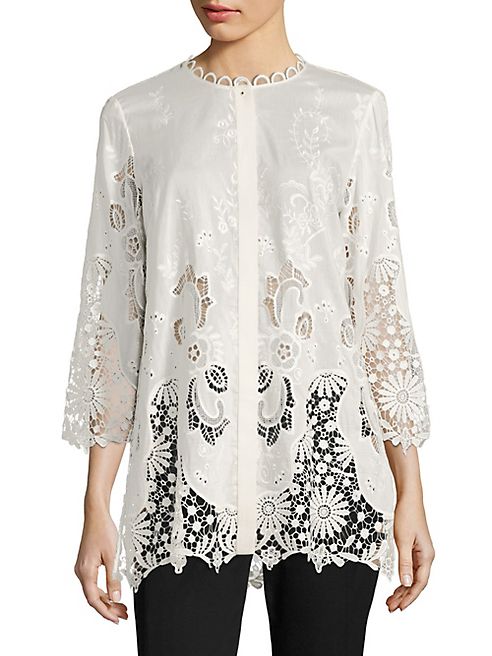 Elie Tahari - Dillon Broderie Anglaise Blouse