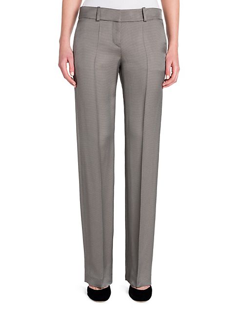 Giorgio Armani - Straight Micro-Jacquard Pants