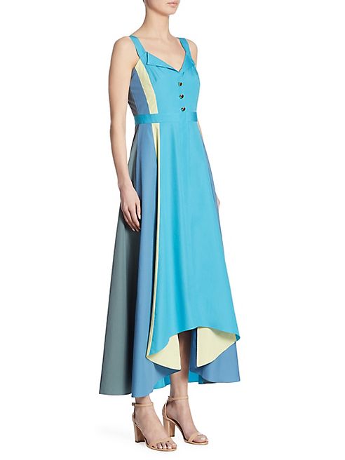 Peter Pilotto - Paneled Cotton Midi Dress