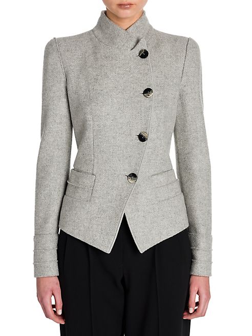 Giorgio Armani - Asymmetrical Wool, Cashmere & Silk Jacket