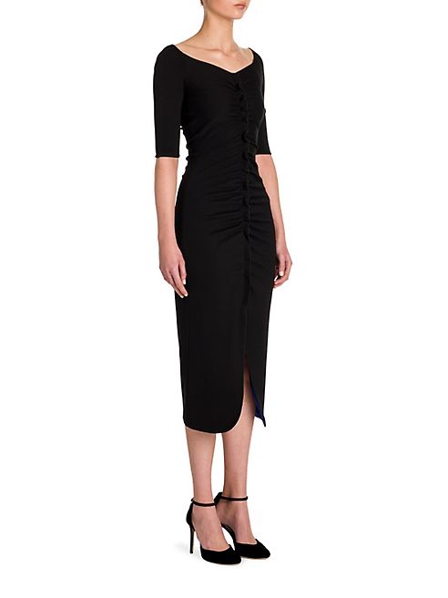 Giorgio Armani - Ruched Jersey Midi Dress