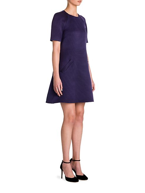 Giorgio Armani - Ribbed Virgin Wool & Silk A-Line Dress