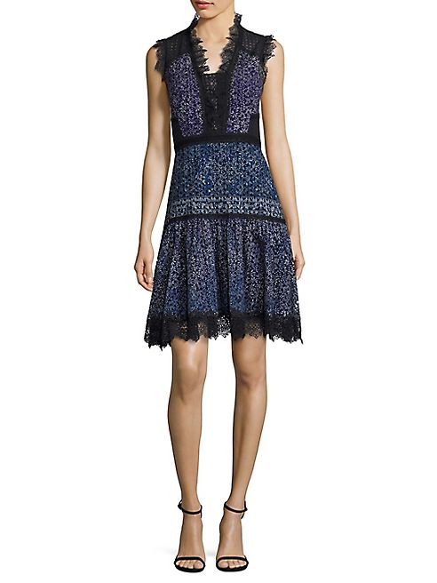 Elie Tahari - Shanna Floral-Print Cotton Eyelet Dress