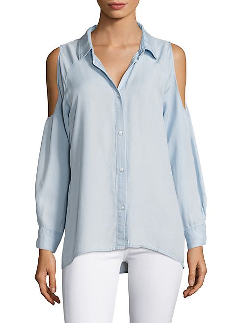 Rails - Small Wing Collar Sadie Cold Shoulder Chambray Shirt