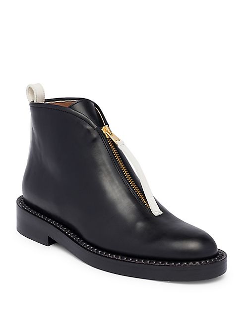 Marni - Hinge Leather Flat Booties