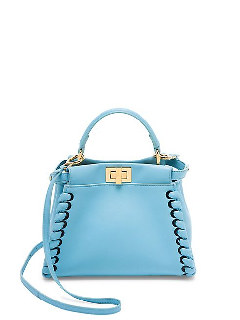 Fendi - Mini Peekaboo Whipstitch Leather Satchel