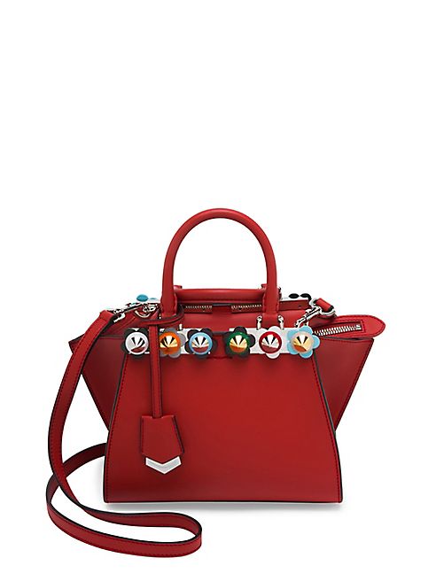 Fendi - 2 Jours Flower Studded Leather Tote