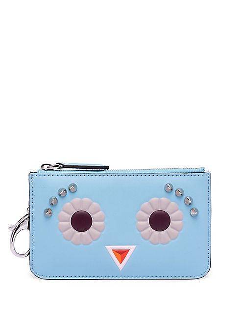 Fendi - Studded Leather Key Case Pouch