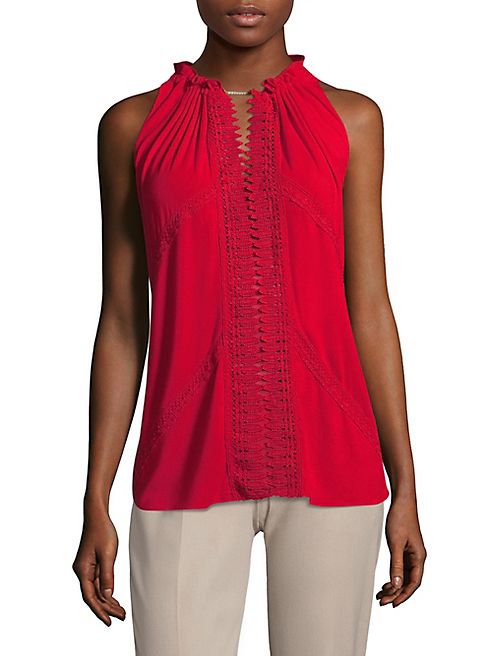 Elie Tahari - Brianna Lace Inset Blouse