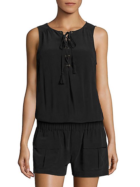 Joie - Caline Lace-Up Utility Romper