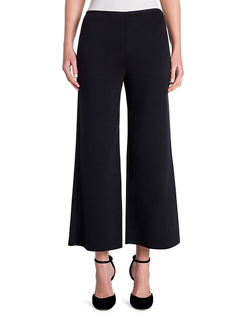 Giorgio Armani - Cropped Cotton & Cashmere Wide-Leg Pants