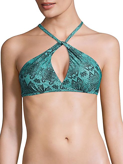 ViX by Paula Hermanny - Snake-Print Halter Bikini Top