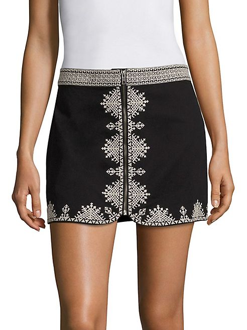 Joie - Genovefa Embroidered Mini Skirt