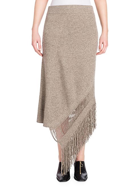 Stella McCartney - Cashmere & Wool Fringe Skirt