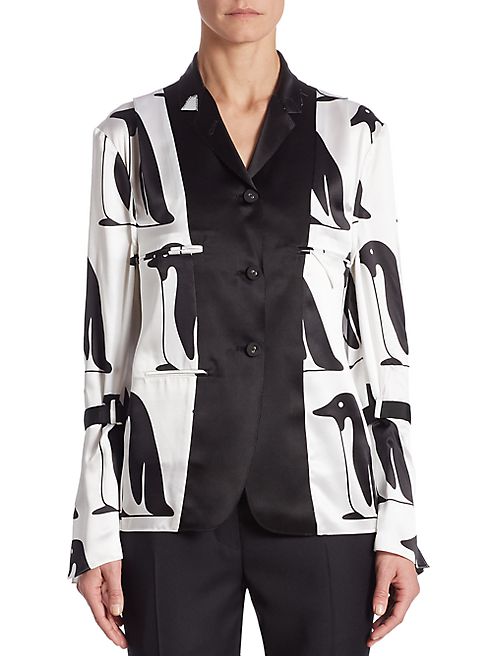 Thom Browne - Silk Penguin Blouse