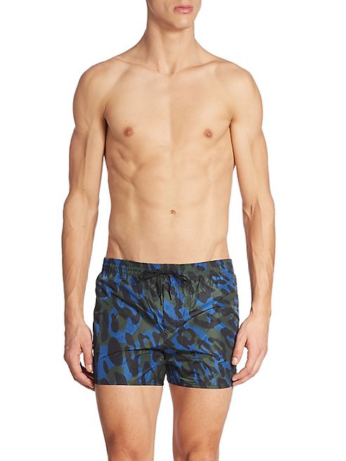 DSQUARED2 - Leopard Camouflage Swim Trunks