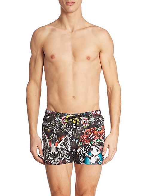 DSQUARED2 - Allover Tattooed Swim Trunks