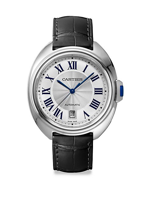 Cartier - Clé de Cartier Stainless Steel & Alligator Strap Watch/40MM