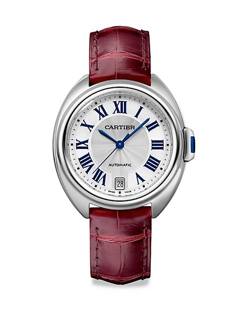 Cartier - Clé de Cartier Stainless Steel & Alligator Strap Watch/35MM