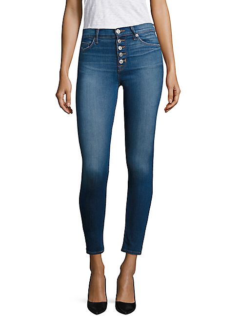 Hudson - Ciara High-Rise Cropped Super Skinny Jeans