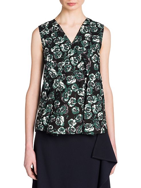 Marni - Floral-Print Cotton Top