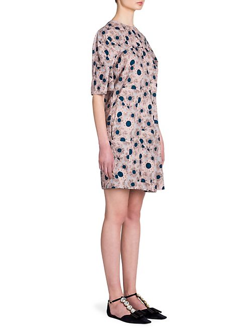 Marni - Floral-Print Crewneck Dress