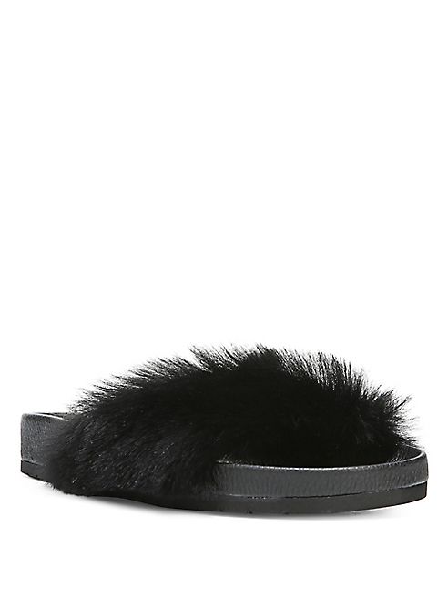 Vince - Garrison Fur & Leather Slides