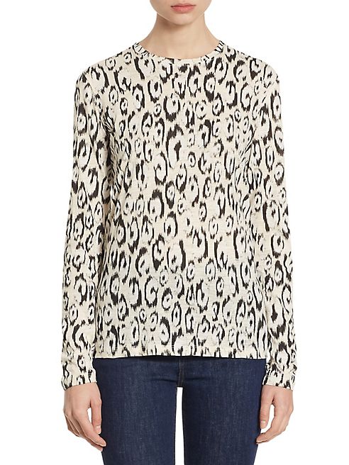 Proenza Schouler - Leopard-Print Cotton Long Sleeve Tee