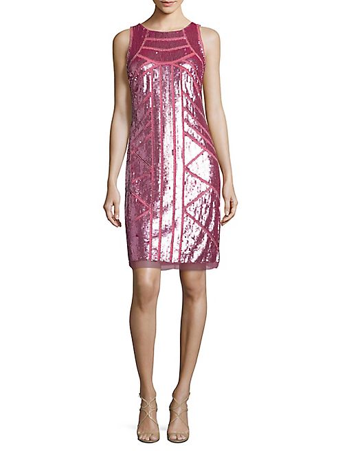 Aidan Mattox - Sequined Shift Dress