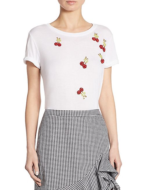 Scripted - Embellished Cherry Tee