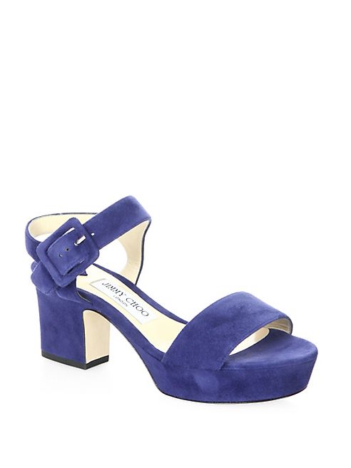 Jimmy Choo - Harriet 65 Suede Ankle-Strap Sandals