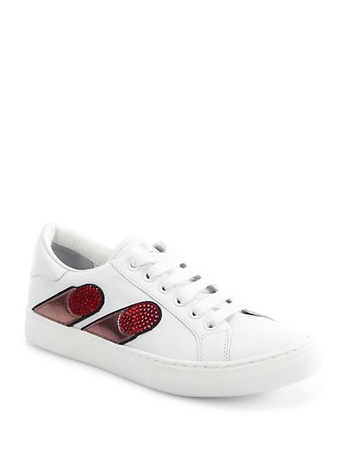 Marc Jacobs - Empire Finger Leather Lace-Up Sneakers