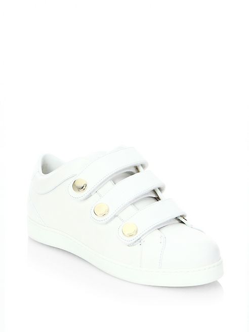 Jimmy Choo - NY Leather Grip-Tape Sneakers