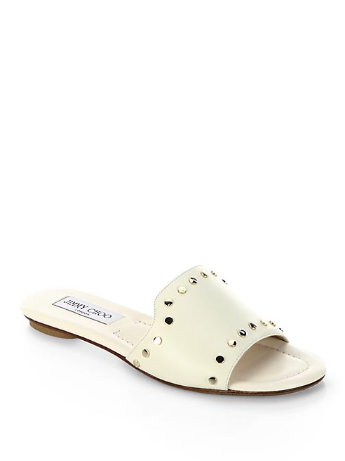 Jimmy Choo - Nanda NWU Studded Leather Slides