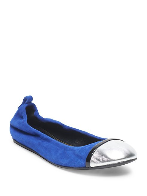 Lanvin - Suede Cap Toe Ballerina Flats