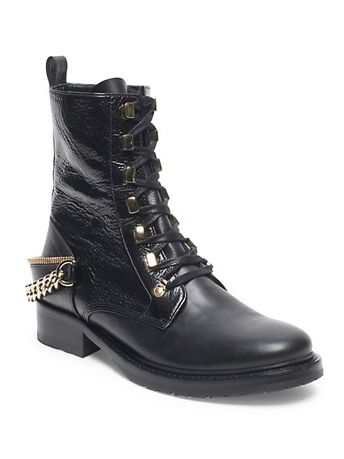 Lanvin - Chain-Accented Leather Boots