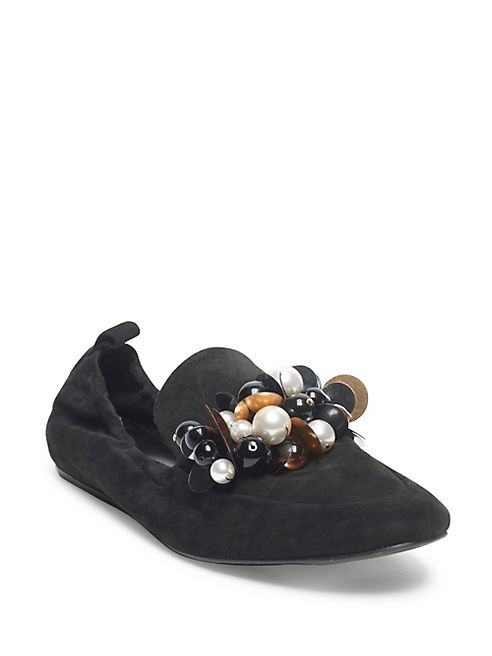 Lanvin - Beaded Leather Loafers