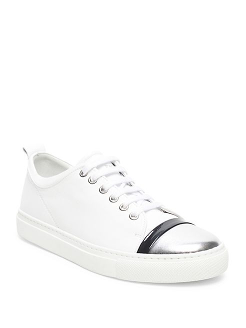 Lanvin - Leather Cap Toe Sneakers