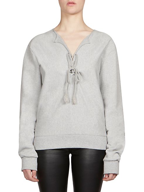 Saint Laurent - Lace-Up Sweatshirt