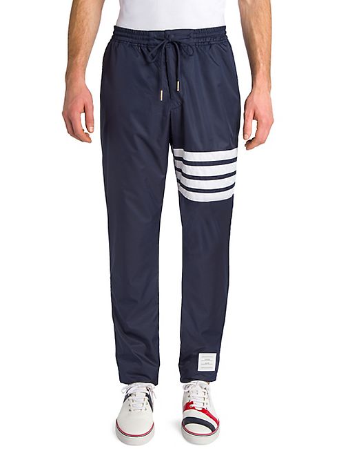 Thom Browne - Striped Nylon Zip-Up Pants