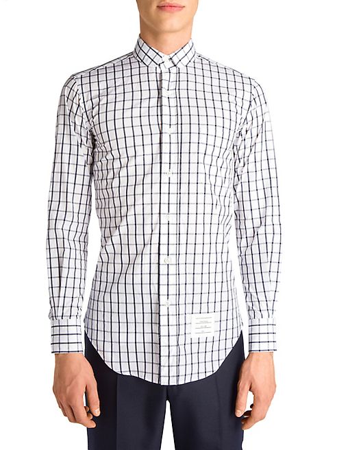 Thom Browne - Checkered Long Sleeve Shirt