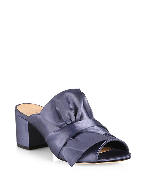 Schutz - Manon Satin Block Heel Sandals