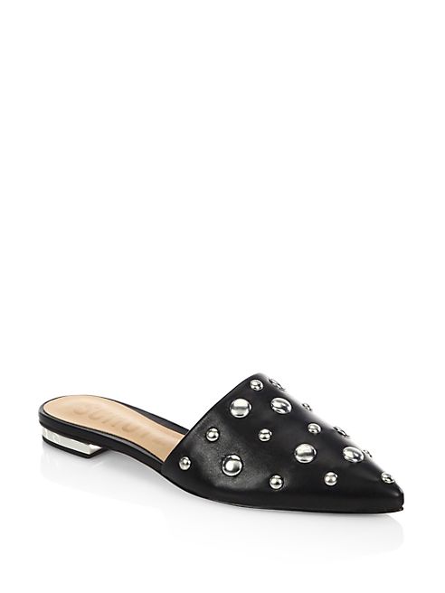 Schutz - Zobra Leather Slip-On Sandals