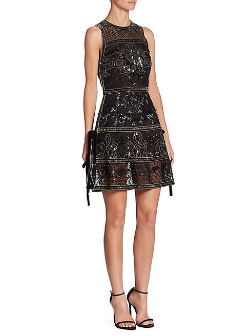 ELIE SAAB - Bead-Embroidered A-Line Dress