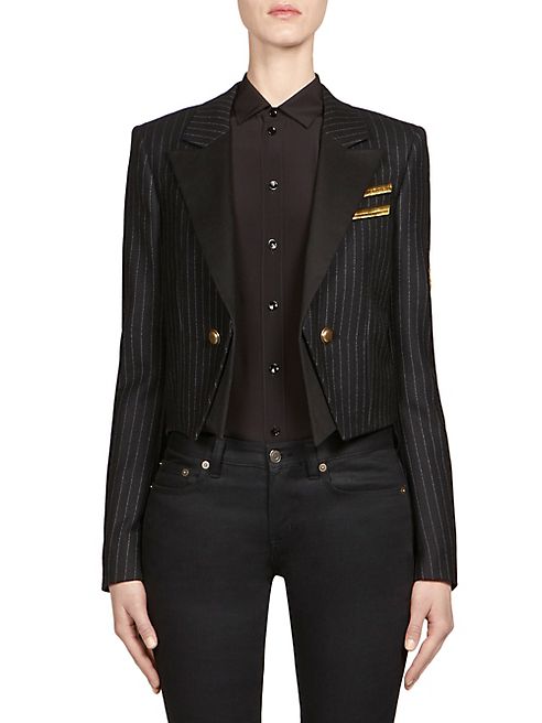 Saint Laurent - Pinstriped Wool Spencer Jacket