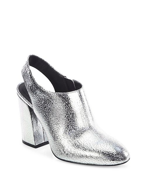 Michael Kors Collection - Clancy Metallic Leather Booties