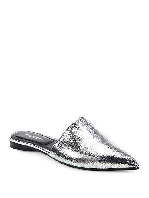 Michael Kors Collection - Darla Metallic Leather Flats